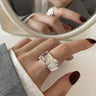 Twisted Cube Silver Ring