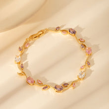 Zirkonia vergoldetes Blatt-Design