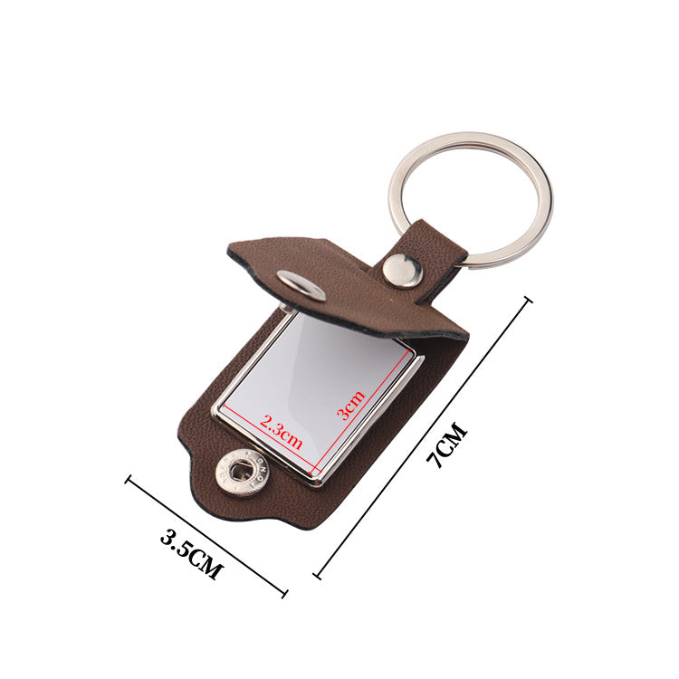 Customizable PU Leather Keychain with Metal Hook | packaging and includes overview
