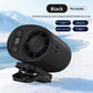 Black clip fan Pro model with digital display and turbine face on snow