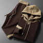 Men's Fleece-Lined Hooded Tracksuit Set | top down arrangement layout