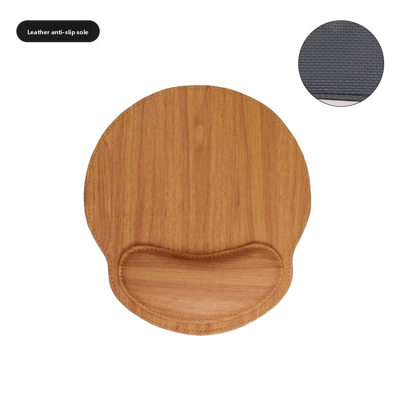 Pink leather look mouse pad with a memory foam wrist rest