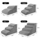 Gray foam pet stairs in four sizes with measurements, option photo for L5 87x40x62cm