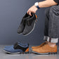 Low top derby shoe in a matte synthetic upper with a cushioned footbed