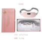 Pink gift box opened to show the pink heating belt and a coiled white USB charging cable