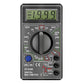Black ANENG DT-830B digital multimeter with rotary dial and probe sockets, front view