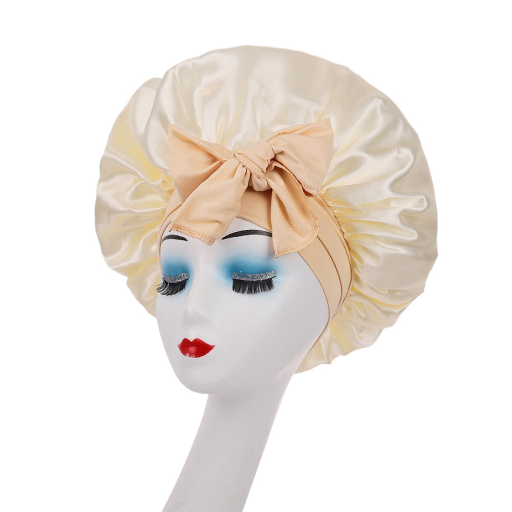 Satin Elastic Nightcap | evening warm ambience styling