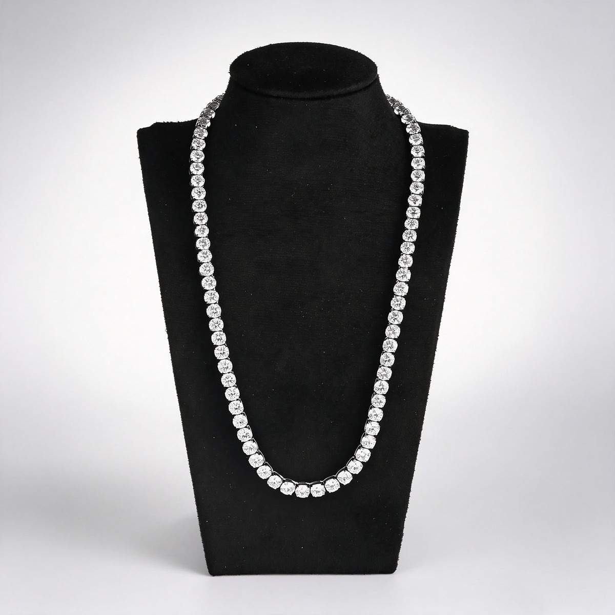 316 Stainless Steel Tennis Necklace with Zirconia