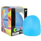 Blue candy dome squishy toy with a textured surface beside its printed 3+ box