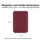 PU vegan leather card holder folded out into a phone kickstand