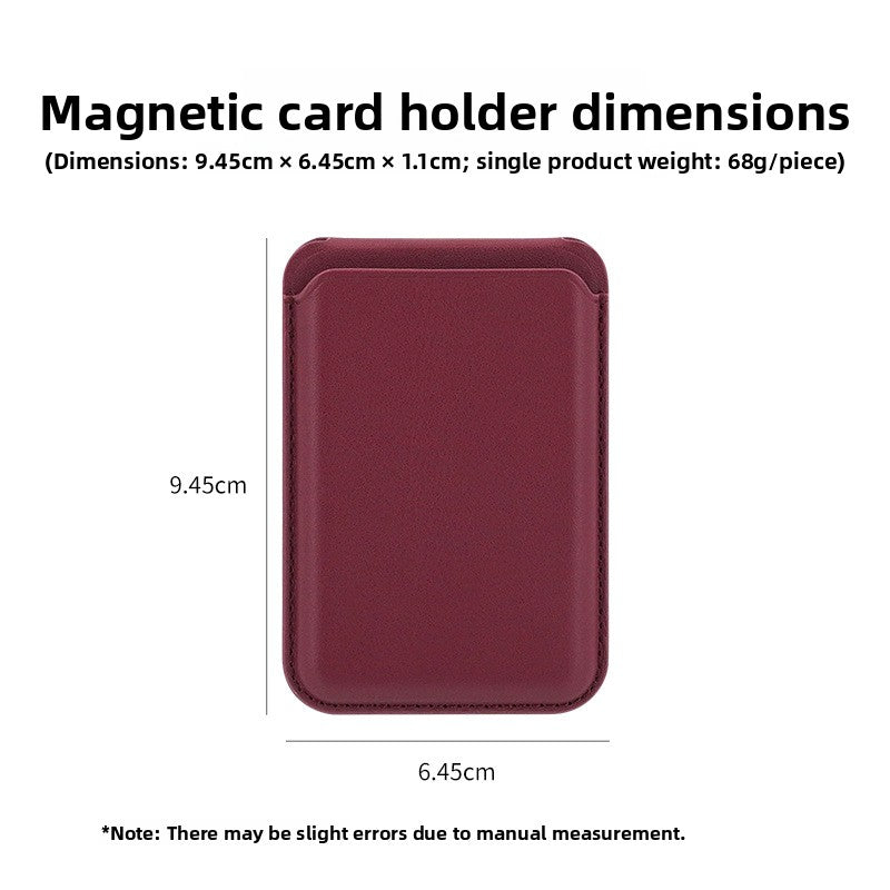 PU vegan leather card holder folded out into a phone kickstand