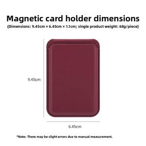 PU vegan leather card holder folded out into a phone kickstand