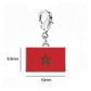 Stainless Steel National Flag Pendant Bracelet