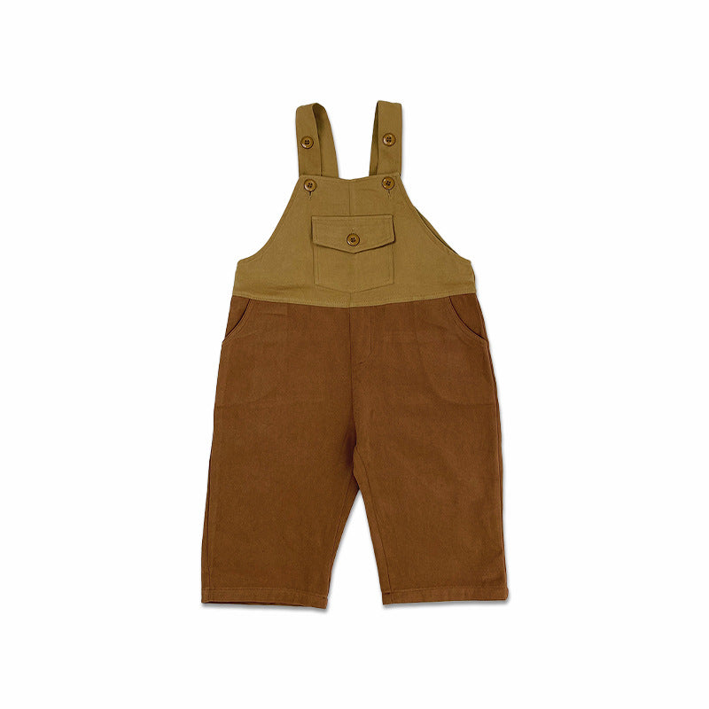 Children's Cotton Suspenders Overalls | soft lighting studio shot