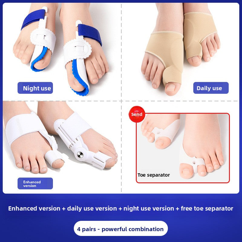 Detail of the padded toe loop and fabric straps on the bunion splint
