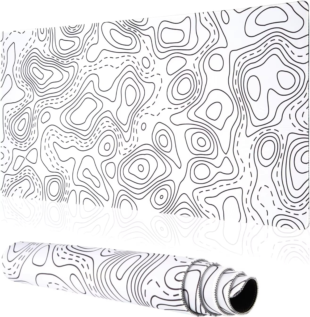 Blue Large Gaming Mouse Pad XXL Strata Liquid Deskmat Non-Slip Rubber Game Mouse Mat Computer Keyboard Mats Big Mausepad Gamer