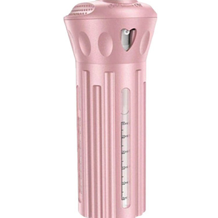 Four in one refillable travel bottle case with the inner bottles pulled out to fill