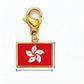 Stainless Steel National Flag Pendant Bracelet