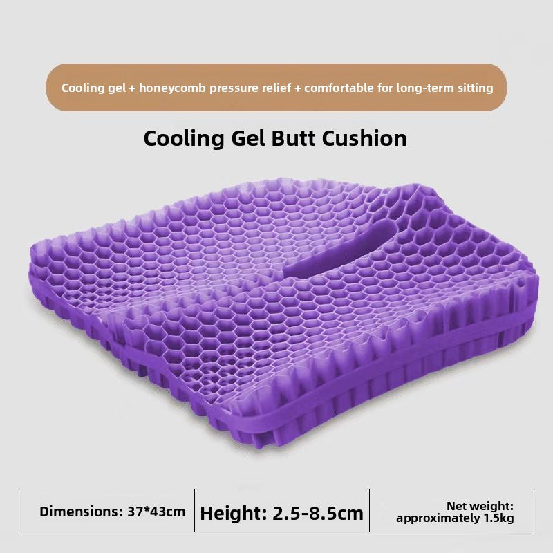 Honeycomb gel seat cushion shown in several cover colors