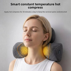 Ergonomic neck pillow contour shape shown from the side