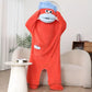 Big-mouthed monster one-piece sleeping pajamas with outerwear