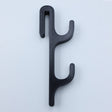 Black single-sided double hook
