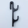 Black single-sided double hook