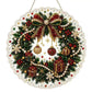 5D diamond painting Christmas ornament with a beaded Santa on a clear round