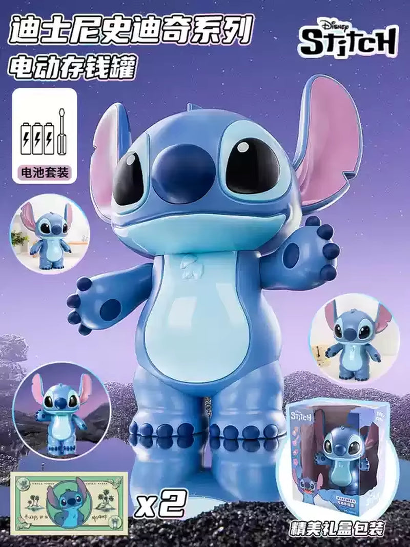Stitch Large Desktop Ornament with Sound Function Electric Piggy Bank Soft Children'S Gift Hand-Made Inspired Action Figure
