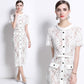 Hollow-Out Lace Maxi Dress | detail close on finish