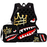 Black Crown Red Eye / 17-Inch Backpack Lunch Bag Pouch