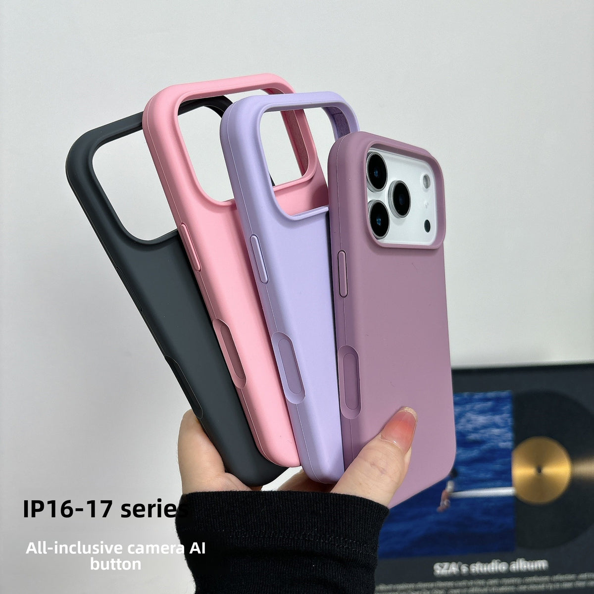 Soft silicone phone case compatible with MagSafe chargers and mounts, raised camera and screen edges