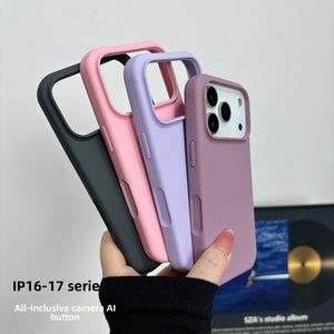 Soft silicone phone case compatible with MagSafe chargers and mounts, raised camera and screen edges
