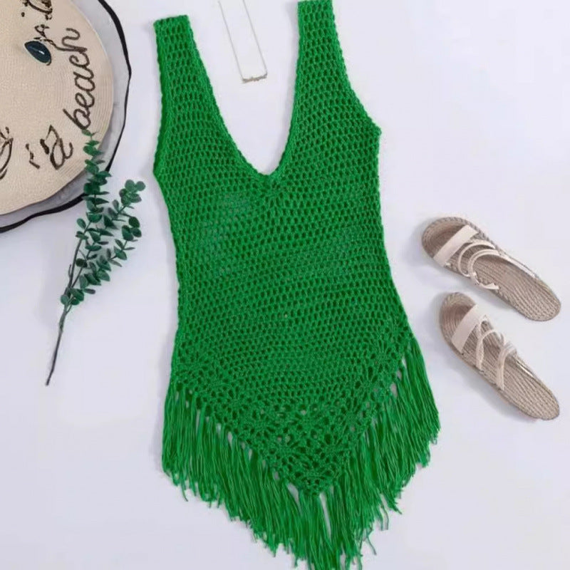 Bohemian Crochet Beach Cover-Up Top