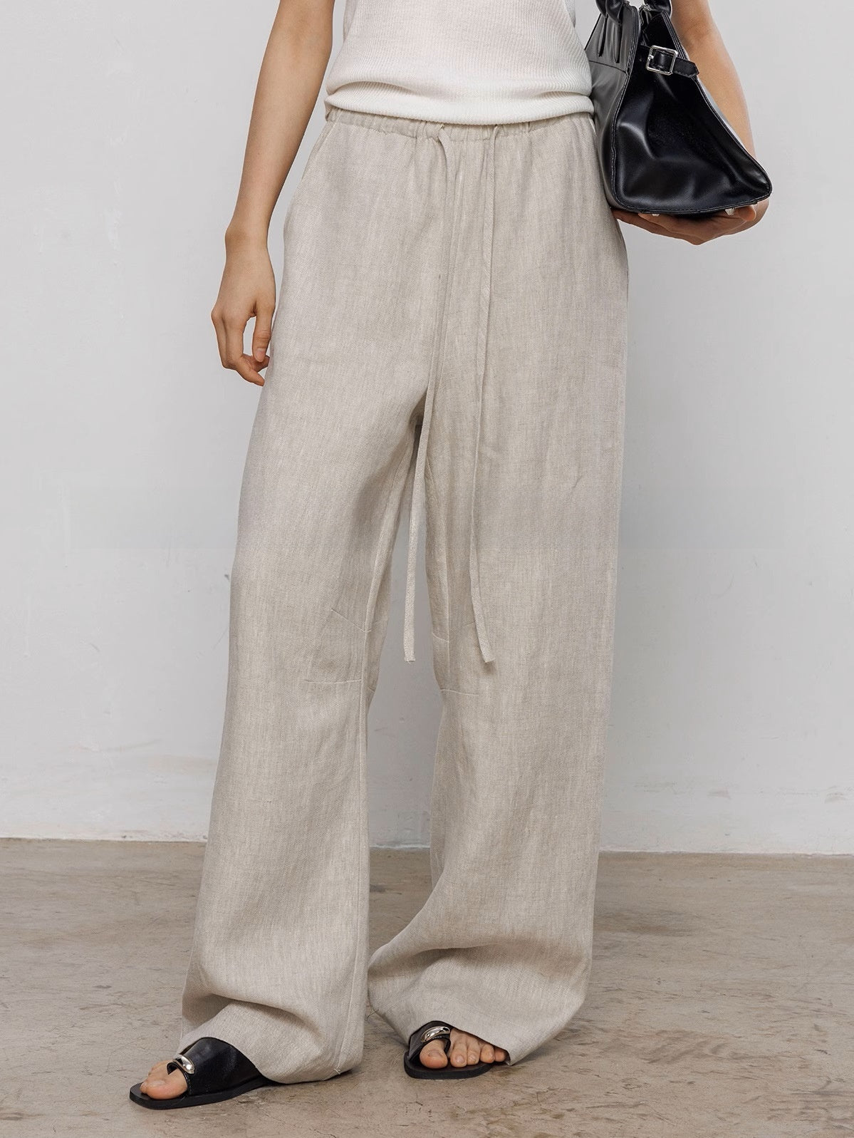 Linen Wide Leg Casual Pants