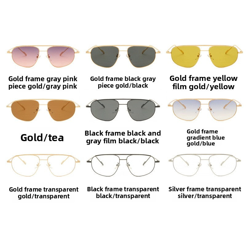 Retro Metal Frame UV400 Sun Glasses