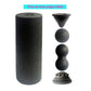 Five in one yoga foam roller kit with triangular cone, single ball, peanut ball and nubbed massage cap