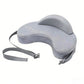 Grey memory foam infant nursing pillow on a soft lit studio surface, full shape