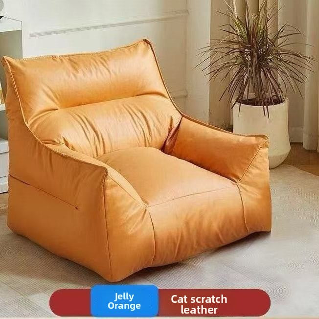 Vibrant orange bean bag armchair with a high back and wide arms, Vibrant Orange option