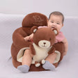 Dark brown bear oval sponge style