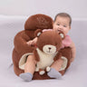 Dark brown bear oval sponge style