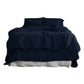 Muted solid color cotton linen bedding set, duvet cover, sheet and pillowcases on a bed