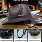 Cowboy style safety helmet brown matte HDPE shell with wide brim side view