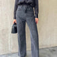 Beaded Straight-Leg Denim Pants