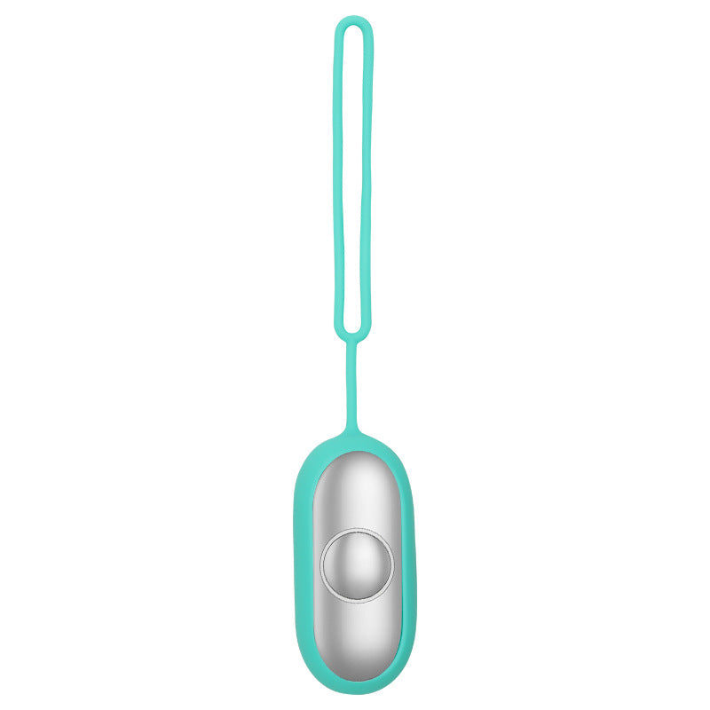Handheld relaxation sleep aid device shown with its removable silicone cover