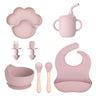 Dark pink dinner plate 8-piece set 2