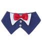 Angled hero shot of the pet bow tie vest showing its color