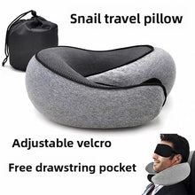 Snail Roll Memory Foam U-Shaped Travel Neck Pillow