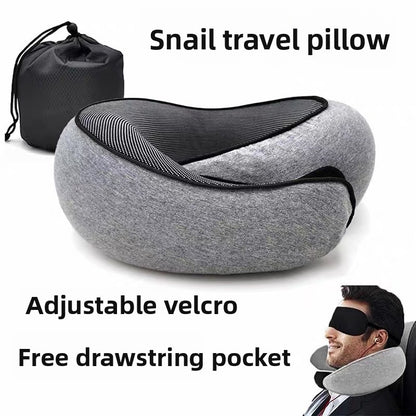 Slow Rebound Snail Travel Pillow Portable Memory Foam U-Shaped Neck Pillow