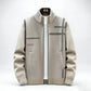 Men Fleece Lined Stand Collar Cardigan Sweater